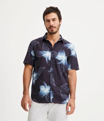 Camisa Comfort em Algodão com Estampa Floral