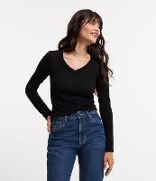 Blusa Básica em Meia Malha com Decote Coração - 1