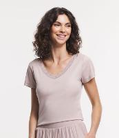 Blusa de Pijama Manga Curta em Ribana com Elastano - 1