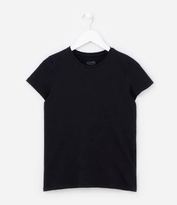 Camiseta Básica Infantil em Meia Malha - Tam 5 a 14 anos