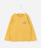 Camiseta Manga Longa Infantil com Bordado de Dinossauro - Tam 1 a 5 anos - 1