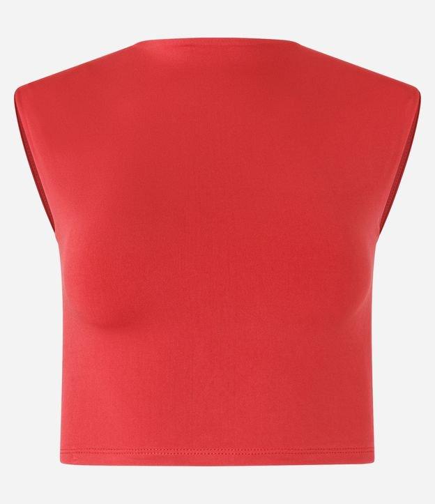 Blusa em Jersey com Costas Abertas e Sem Mangas - 1