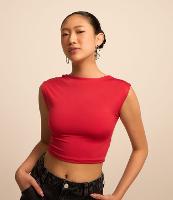 Blusa em Jersey com Costas Abertas e Sem Mangas - 2