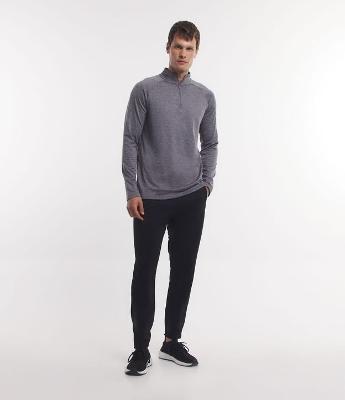 Calça Esportiva com Faixa Laterais e Zíper na Barra