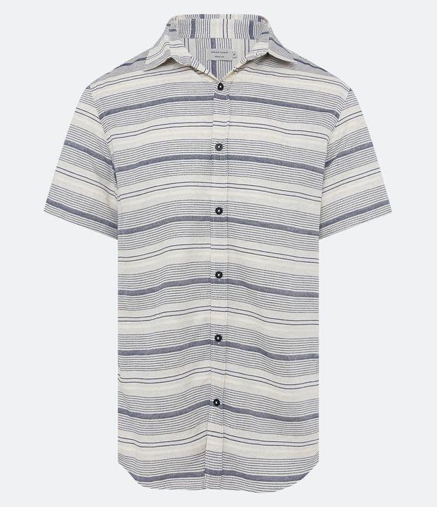 Camisa Regular em Viscose com Estampa Listrada - 2