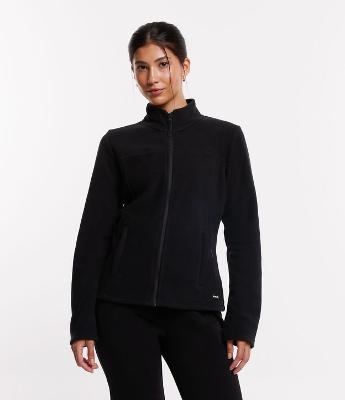 Jaqueta Esportiva em Fleece com Gola Alta