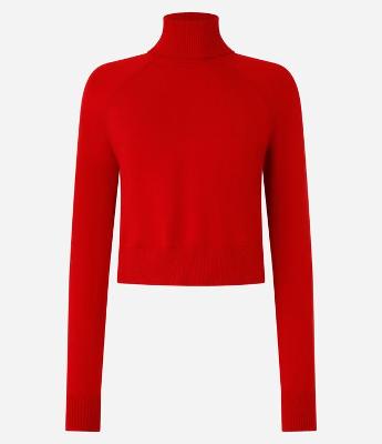 Blusa em Tricô com Gola Alta e Manga Longa