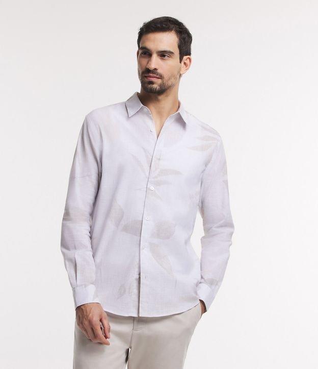 Camisa Regular em Voal com Estampa Floral - 1