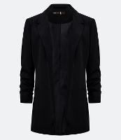 Blazer Longo Alfaiatado em Crepe com Manga Franzida - 2