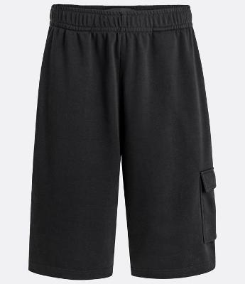 Bermuda Oversized em Moletom com Cós Elástico e Bolso Cargo