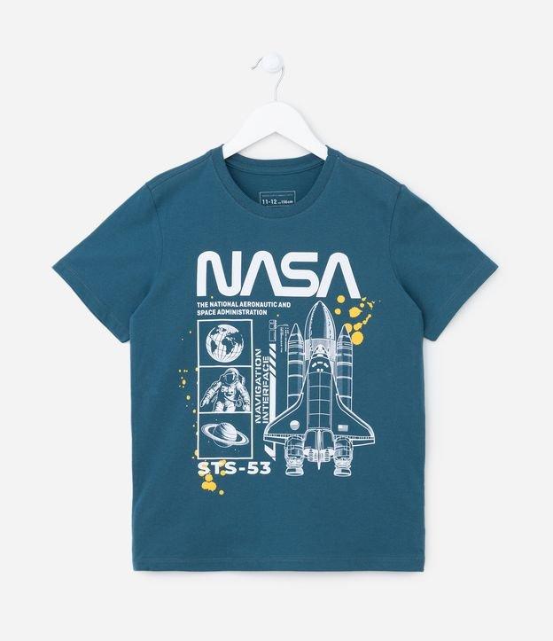 Camiseta Infantil com Estampa da Nasa com Foguete - Tam 5 a 14 anos - 1