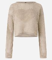 Blusa em Tricô com Ponto Aberto e Coração Frontal - 2