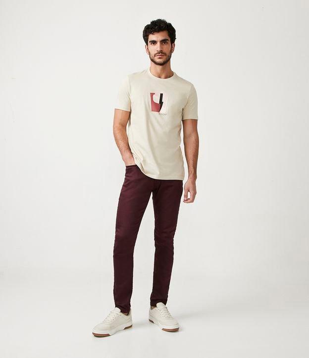 Calça Slim em Sarja com Bolsos - 1
