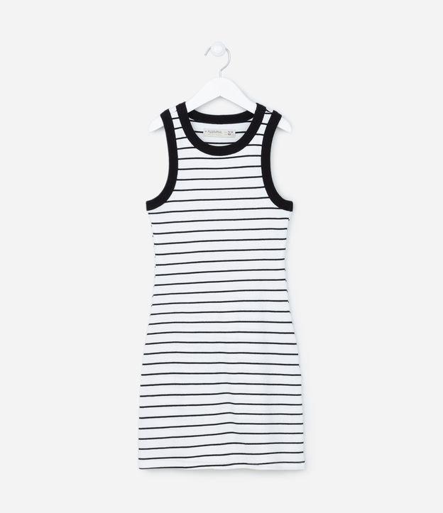 Vestido Canelado Infantil com Cava Americana - Tam 5 a 14 anos - 1