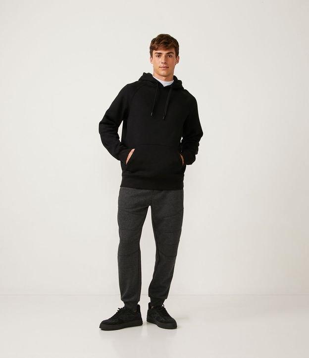 Calça Jogger em Moletom com Estampa Texturizada - 1