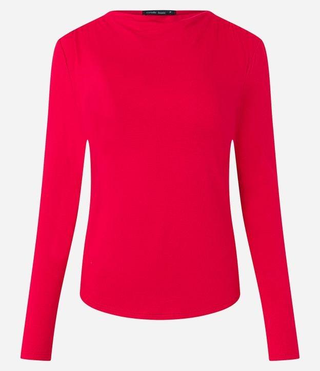 Blusa em Meia Malha com Gola Boba - 1