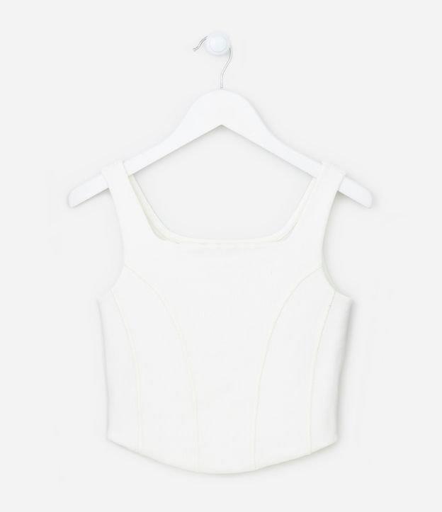 Regata Cropped Infantil Canelada com Nervuras - Tam 5 a 14 anos - 1