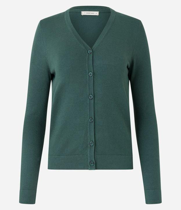 Cardigan em Tricô com Fechamento em Botões - 1