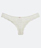 Calcinha Biquíni Fio em Renda Floral com Cós Elástico - 2