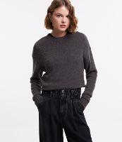 Suéter em Tricô Texturizado com Cava Deslocada - 1