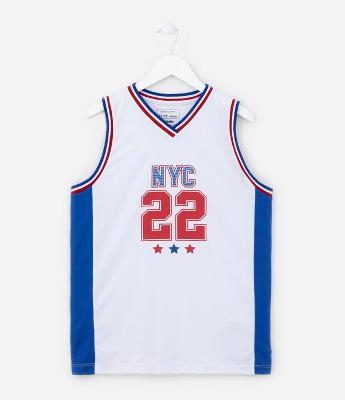 Regata Esportiva Infantil com Estampa de Basquete Sportcore - Tam 5 a 14 anos