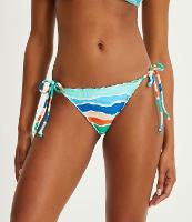 Biquíni Calcinha Lacinho em Poliamida com Frufru e Estampa Orla - 1