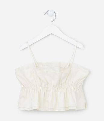 Top Regata Infantil com Babadinhos - Tam 5 a 14 anos