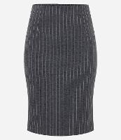 Saia Curta Cintura Alta com Listras Riscas de Giz - 2