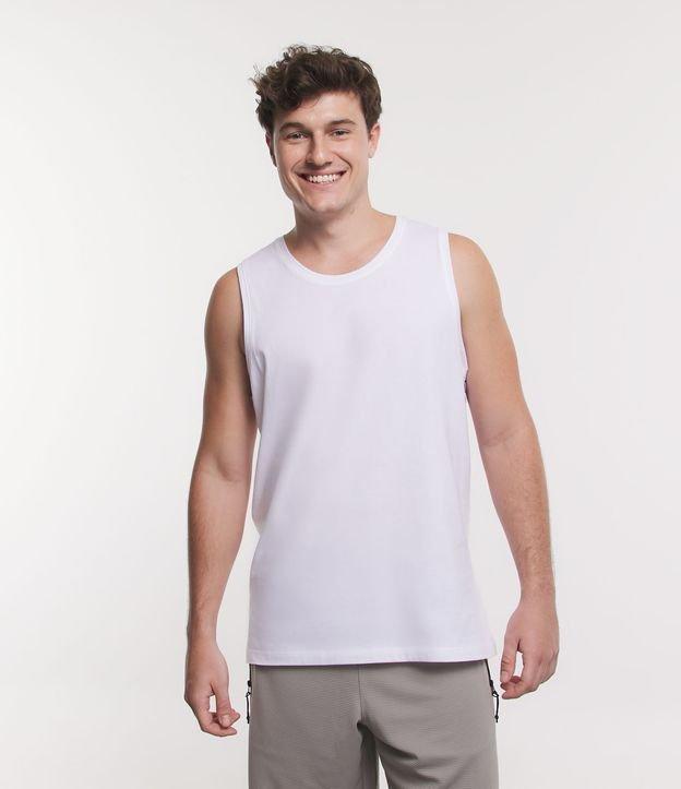 Regata Esportiva em Algodão Peruano com Gola Redonda - 1