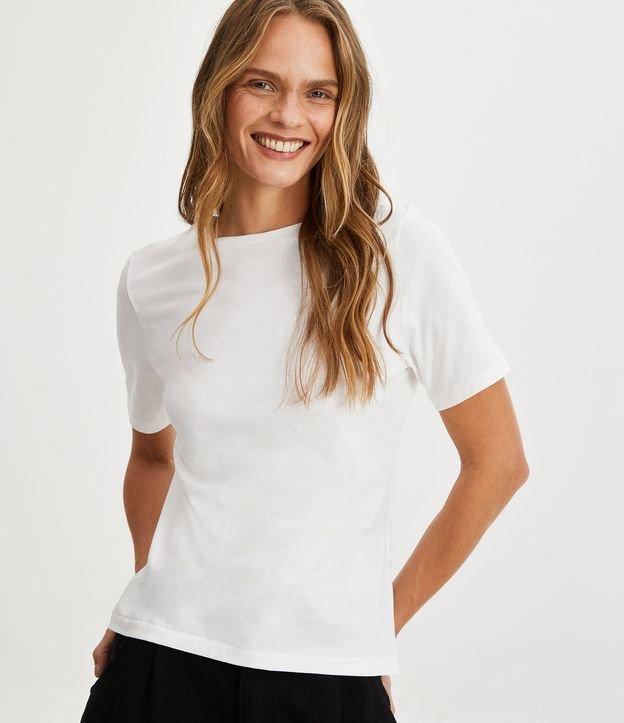 Camiseta Básica em Algodão Peruano com Manga Curta - 1