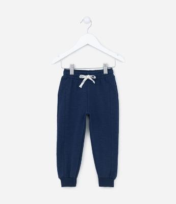 Calça Moletom Infantill com Recortes Laterais - Tam 1 a 5 anos