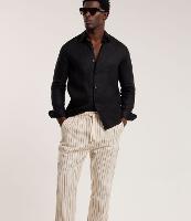 Calça em Algodão com Textura e Amarração na Cintura - 2