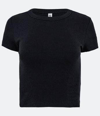 Blusa Canelada em Ribana com Manga Curta