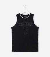 Camiseta Regata Infantil com Estampa de Basquete - Tam 5 a 14 anos - 1