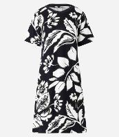 Vestido T-Shirt em Viscose com Folhagens Estampadas - 2