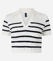 Blusa Cropped Canelada com Listras e sem Costura - 3