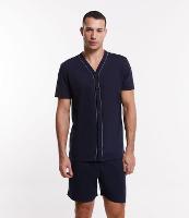 Pijama Curto em Algodão com Contraste na Vista - 1