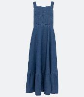 Vestido Midi Jeans com Alça Média e Recorte Vazado - 2