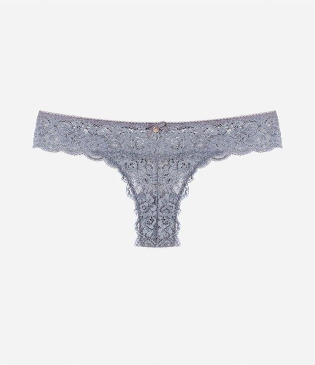Calcinha Biquíni Fio em Renda Floral - 1