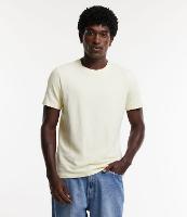 Camiseta Regular em Ana Ruga com Textura e Manga Curta - 1