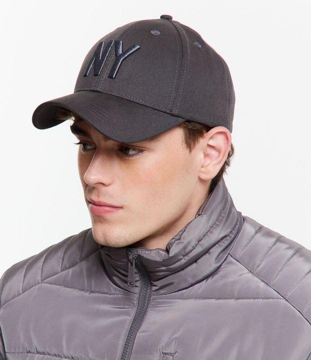 Boné Aba Curva em Algodão 06 Panel com Bordado New York - 1