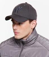 Boné Aba Curva em Algodão 06 Panel com Bordado New York - 1