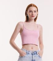 Blusinha de Alça Cropped em Cotton - 1
