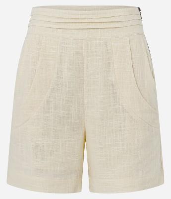 Short Reto em Viscolinho com Detalhe no Cós e Bolsos