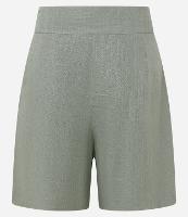 Short Reto em Viscolinho com Detalhe no Cós e Bolsos - 1