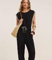 Macacão em Viscose com Cava em Retilínea e Amarração na Cintura - 5