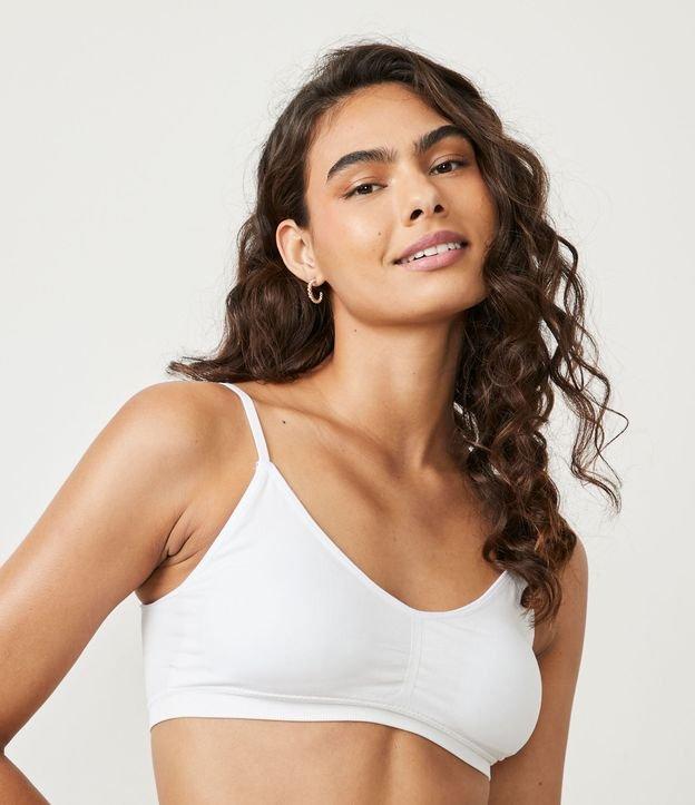 Sutiã Top em Microfibra com Bojo Removível Seamless - 1