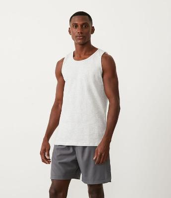 Regata de Pijama em Algodão com Gola em U