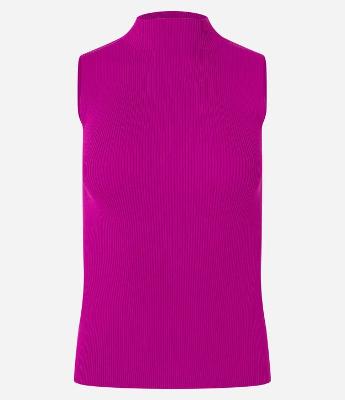 Blusa Regata Básica em Tricô com Gola Alta