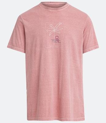 Camiseta Comfort em Algodão com Estampa Tropical